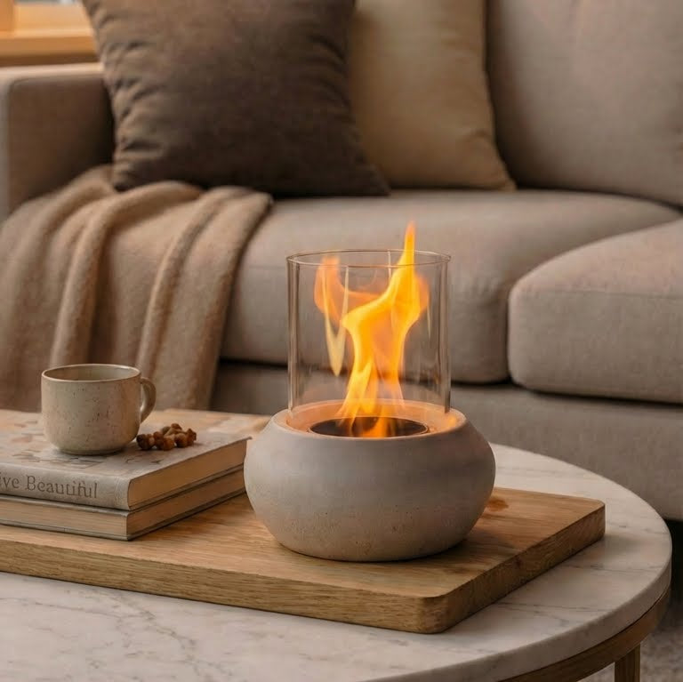 FireNova V2 Beton Şömine +1 Litre Vemso Fire Şömine Yakıtı