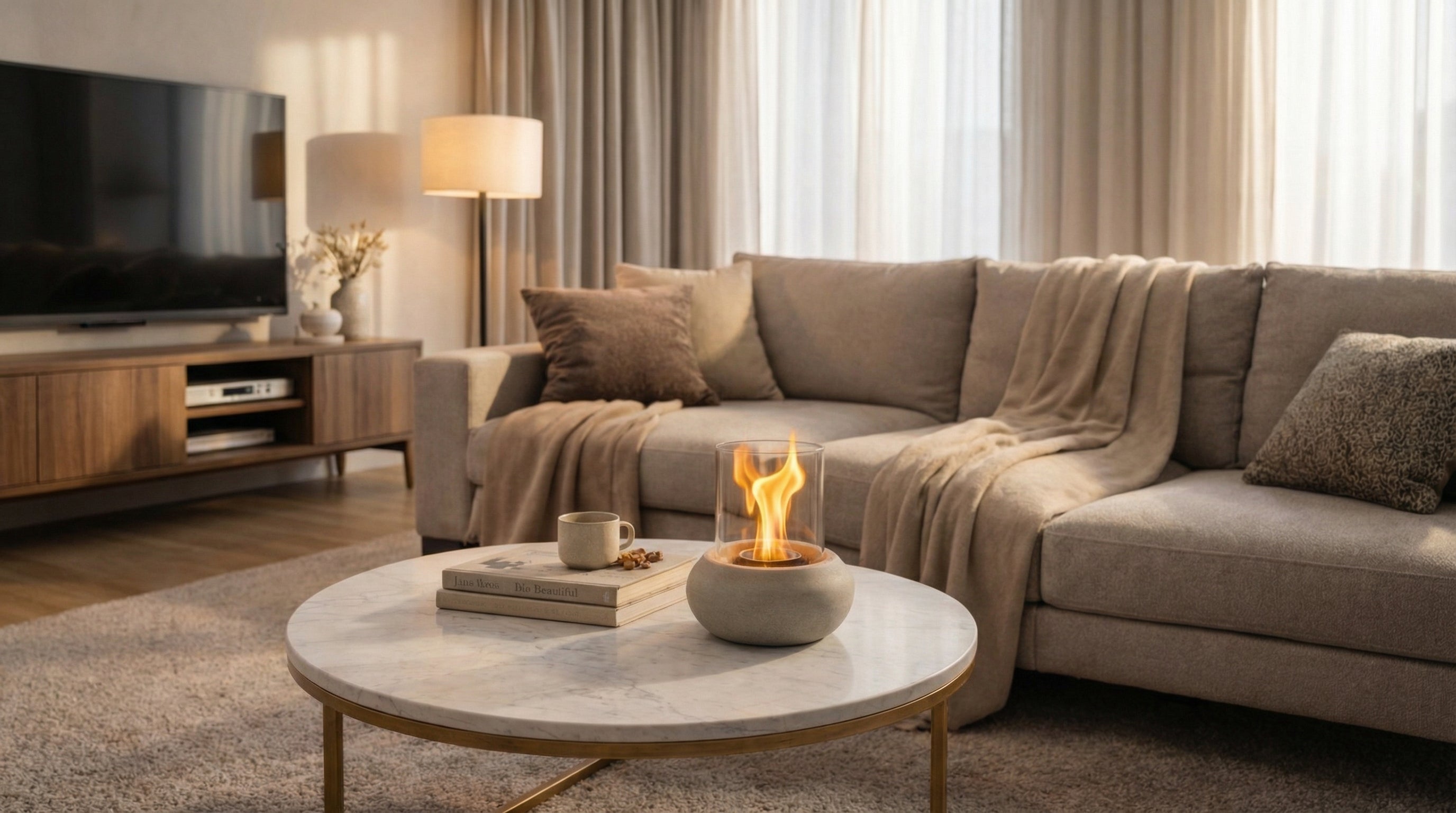 FireNova V2 Beton Şömine +1 Litre Vemso Fire Şömine Yakıtı