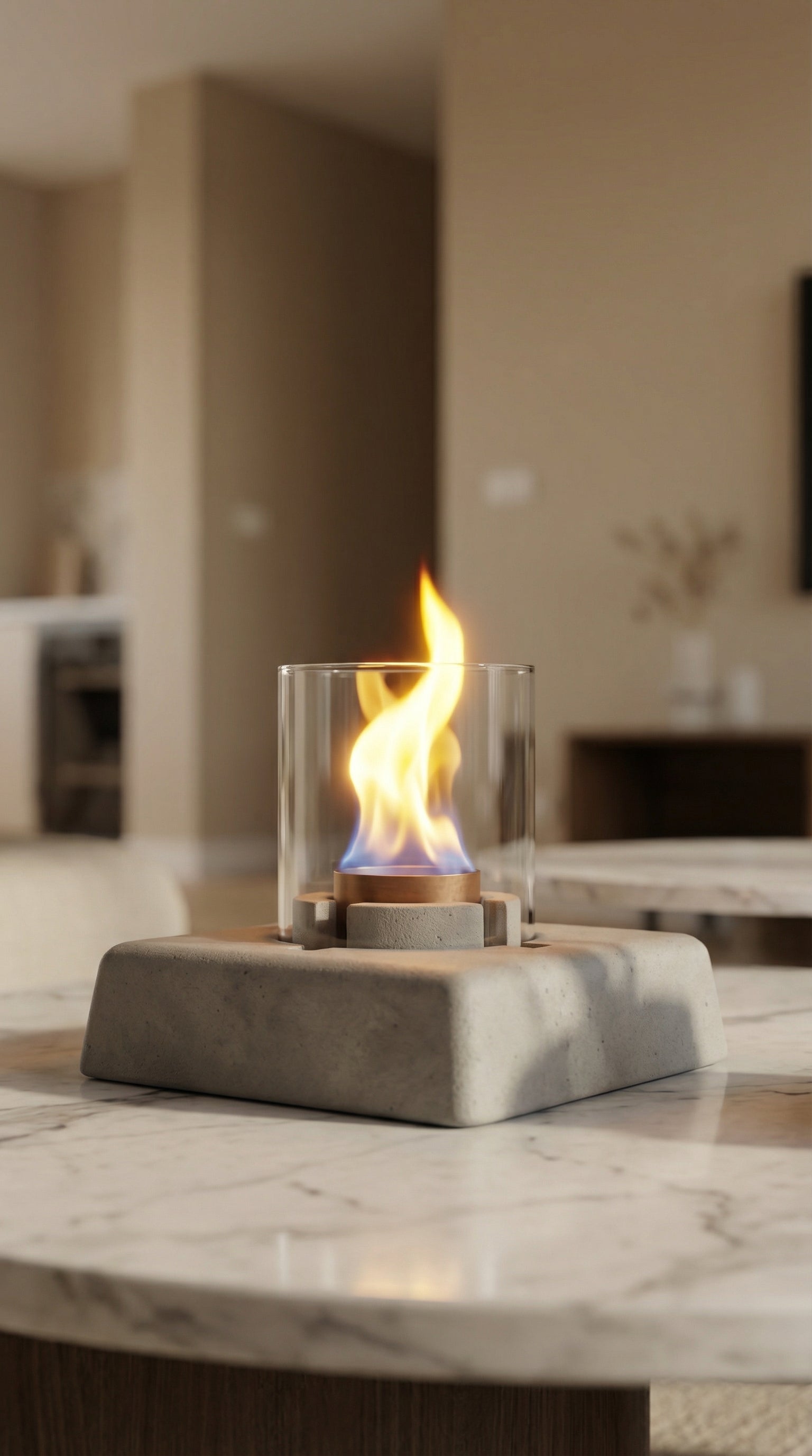 FireNova V1 Beton Şömine +1 Litre Vemso Fire Şömine Yakıtı